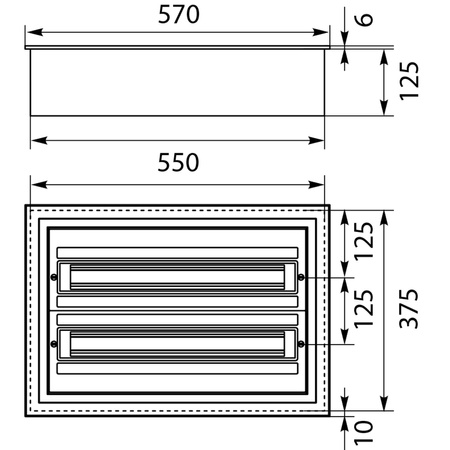 Rozdzielnia podtynkowa modułowa 48-mod IP54 biała DARP-48 9.224