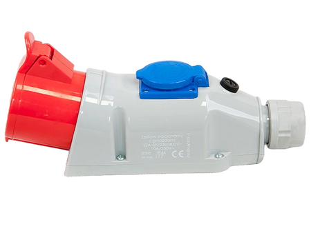 Zestaw stacjonarny z gniazdami 32A/400V 3P+Z i 10A/230V 2P+Z Tarel