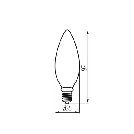 Źródło światła LED XLED C35E14 2,5W-WW