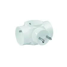 Rozgałęźnik wtyczkowy 3-gniazda z uziemieniem  biały Elgotech R-30