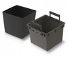 Doniczka kwadratowa z wkładem antracytowa URBI SQUARE LOW DURS300L-S433