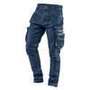 Spodnie Robocze Męskie r. S - Seria DENIM Stretch MOCNE granatowe NEO 81-229-S