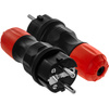 Wtyczka hermetyczna z uziemieniem IP54 16A 2P+Z 250V czarny-czerwony Plastrol W-97977