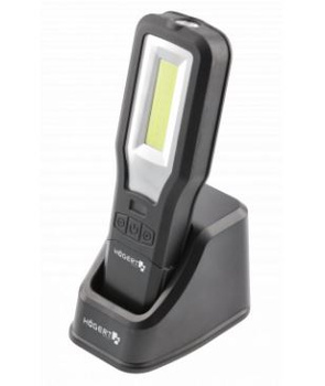 Lampa warsztatowa akumulatorowa z bazą LED USB Hogert HT1E408