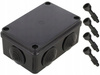 Puszka natynkowa hermetyczna czarna IP65 120 x 80 x 50mm Pawbol S-BOX 206C