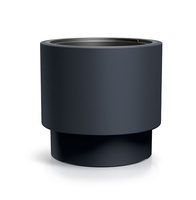 Doniczka okrągła z wkładem antracytowa HEOS DBHEN400-S433