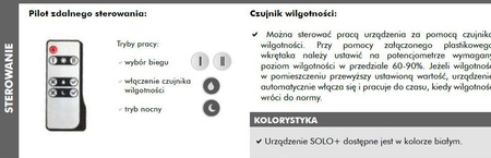 Rekuperator ścienny biały 100 mm Vents Group Solo 100+