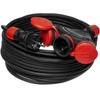 Przedłużacz gumowy 3-gniazdowy z uziemieniem 30mb OW 3x1,5mm IP54 Plastrol W-98985