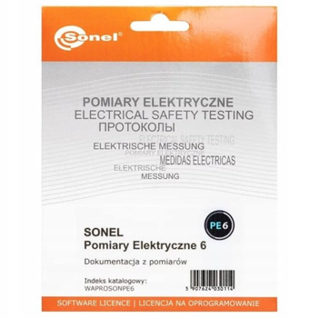 Program pomiary elektryczne 6 SONEL WAPROSONPE6