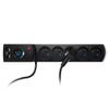 Przedłużacz przeciwprzepięciowy 5-gniazd + 2 x USB 3m czarna 10A 2300W Plastrol W-100044