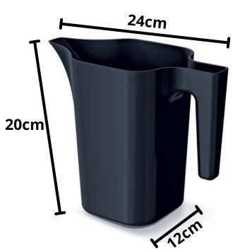 Konewka balkonowa nowoczesna antracyt 1,8 L Jug IKJ2-S433
