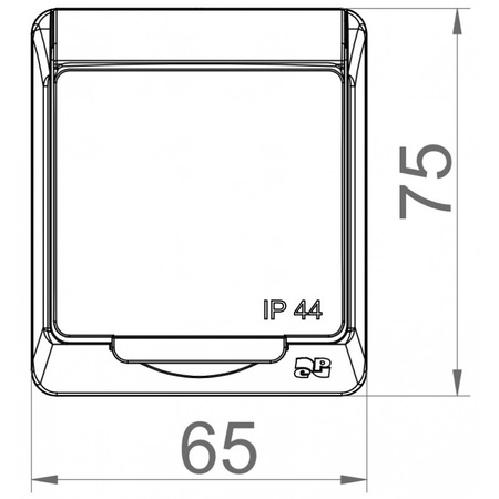 Przycisk natynkowy hermetyczny antracyt IP44 Hermes 0337-09