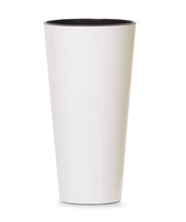 Doniczka biała z wkładem TUBUS SLIME DTUS200-S449