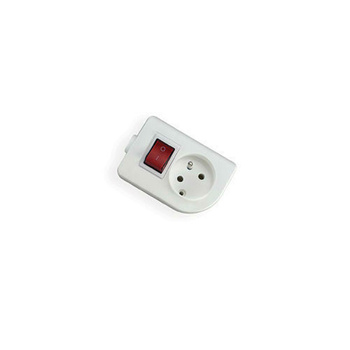 Rozgałęźnik do przedłużacza z wyłącznikiem 1-gniazdo z/u biały GN-10W Elgotech