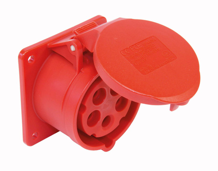 Gniazdo siłowe tablicowe proste 16A 5B 75mm IP44 PCE 315-6F7