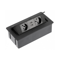 Gniazdo meblowe wpuszczane SOFT 2-gniazda z/u USB 2,1A GTV AE-PBSUC2GU-20N