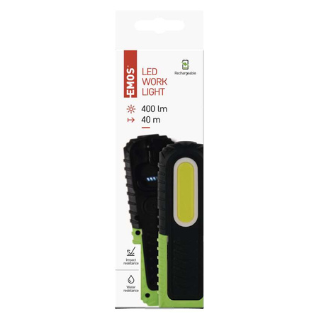 Oprawa warsztatowa ładowalna LED 5W COB +3W LED 400lm 2000mAh Emos P4531