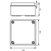 Puszka natynkowa hermetyczna 108x108x56mm IP65 szara PH-1A.1 28.11