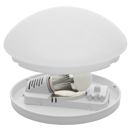 Plafon okrągły biały z czujnikiem ruchu biały PIRES ECO DL-25O 25W E27 IP44 Kanlux 19000