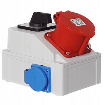 Rozdzielnia budowlana natynkowa L-P 16A 5P + 1x230V RSJLP165-1