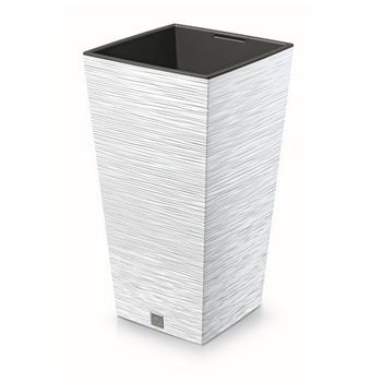 Doniczka z wkładem biała Furu Square DFSH350-S449