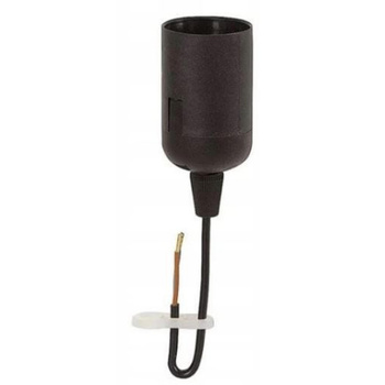 Oprawka termoplastyczna czarna z przewodem E27-6  4A 250V F-elektro F4.0140