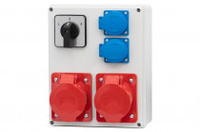 Rozdzielnia zasilająca R-240 gniazda 16A 5p 32A 5p 2x230V L/P F-elektro F3.0094