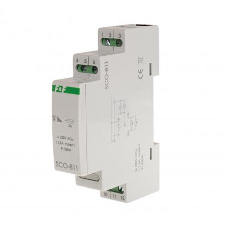Ściemniacz oświetlenia modułowy 0-350VA 230V F&F SCO-811