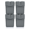 Zestaw koszy do segregacji śnieci szare 4 x 20L Sortibox Keden ISWB20S4-405U