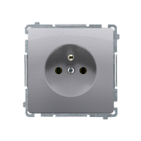 Gniazdo pojedyncze z uziemieniem stal inox Basic BMGZ1.01/21 Kontakt-Simon
