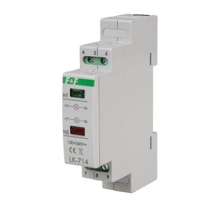 Lampka modułowa czerwona - zielona 130-260V AC/DC F&F LK-714