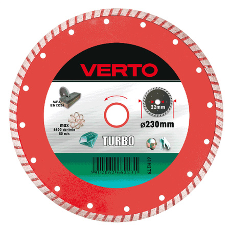 Tarcza diamentowa 230x 22.2mm turbo VERTO 61H2T9