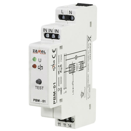 Przekaźnik impulsowy 16A 250V AC 1Z PBM-01 Zamel EXT10000061