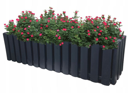 Doniczka balkonowa prostokątna antracytowa BOARDEE FENCYCASE W DDEF600W-S433