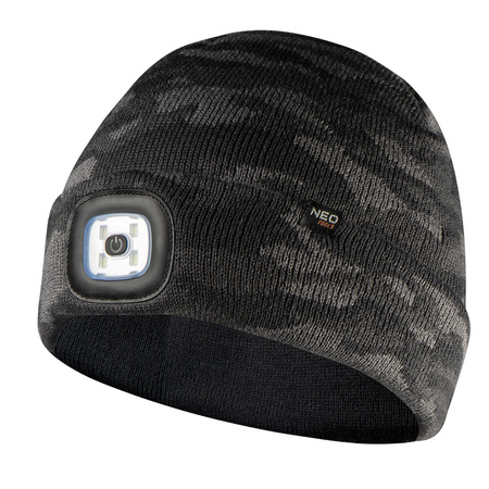 Czapka dwuwarstwowa z latarką LED CAMO URBAN NEO 81-632