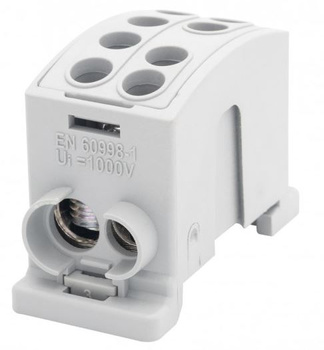 Złączka szynowa szara HLK 125A-2 (1x35,1x25 / 1x35,1x25) F-elektro F2.0372
