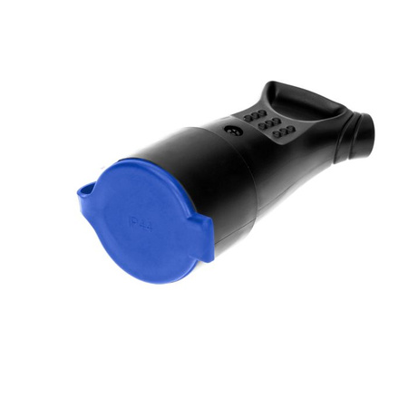 Gniazdo gumowe hermetyczne 2P+Z IP44 czarne Orno OR-AE-1370 