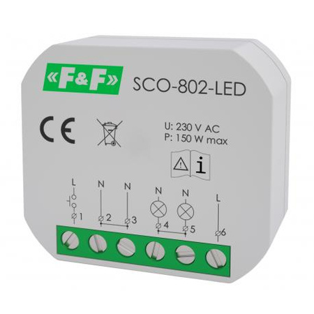 Ściemniacz oświetlenia do puszki F&F SCO-802-LED 