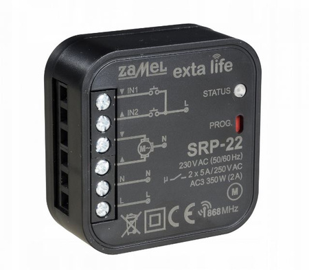 Radiowy dopuszkowy sterownik rolet dwukierunkowy SRP-22 Zamel EXL10000003
