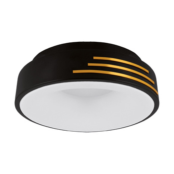 Plafon okrągły czarny LIBRUS LED C 24W 1670lm 422K IP20 04164 Strühm