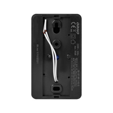 Dzwonek elektromechaniczny dwutonowy czarny BREVIS MINI ORNO OR-DP-MR-148/B
