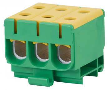 Złączka szynowa 3-torowa 3 x 3 x 50mm2 Al/Cu żółto zielona F-Elektro F2.0318