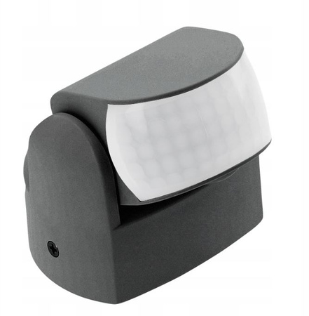 Czujnik ruchu czarny LED CR-9 mini.1200W 240V 180st/360st 12m IP65 GTV CR-CR9M00-10