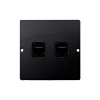 Gniazdo telefoniczne podwójne RJ11 BASIC Grafitowy