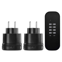 Zestaw 2-gniazd na pilota czarny IP44 Emos P0067