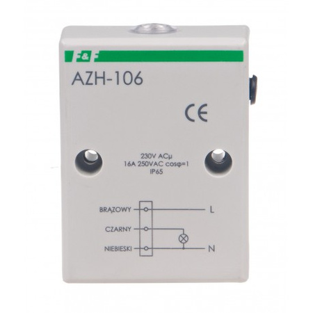 Automat zmierzchowy 16A 230V 2-1000lx obudowa IP65 F&F AZH-106