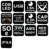 Latarka czołowa LED akumulatorowa USB 180lm NEO 99-069