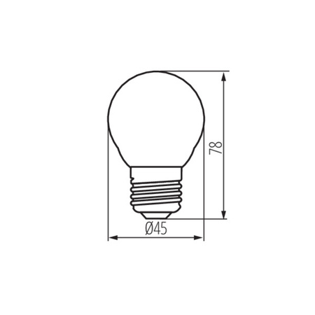 Żarówka XLED 6W 806lm 4000K E27 G45 Kanlux 35275
