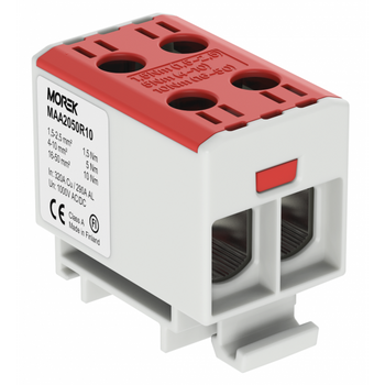 Złączka szynowa podwójna czerwona 2 x 1.5-50mm Morek MAA2050R10