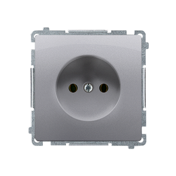 Gniazdo pojedyncze bez uziemienia stal inox Basic BMG1.01/21 Kontakt-Simon
